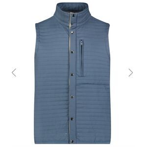 961 NWT A4 Channel Quilted Double Faced Vest Sz Med Teal